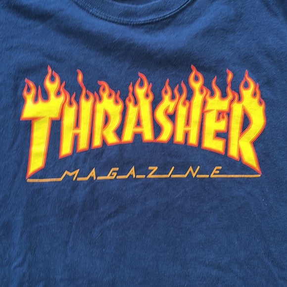 Thrasher Magazine Flame Graphic Tee L Skate Alternative Streetwear Men’s - Picture 2 of 5